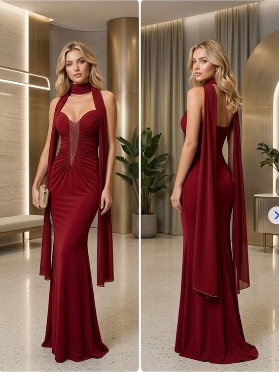 Dresses & Skirts - 🔴 Dark Red Long Sexy Dress/Gown